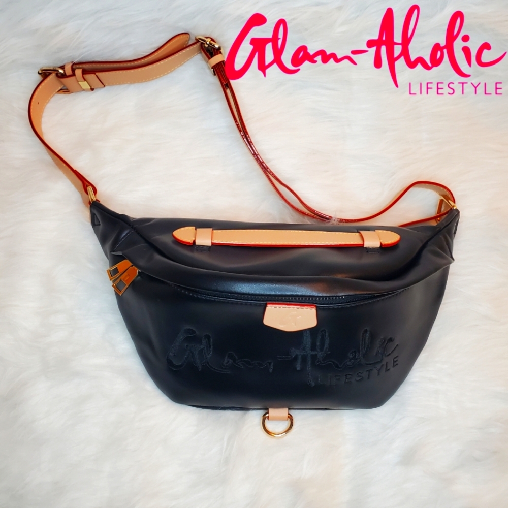 Glamaholic Lifestyle matte black Signature fanny pack